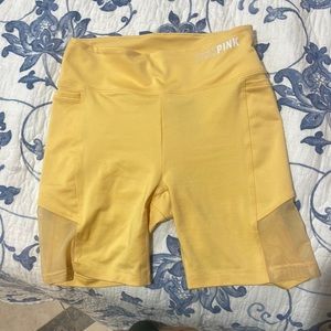 PINK biker shorts w mesh side